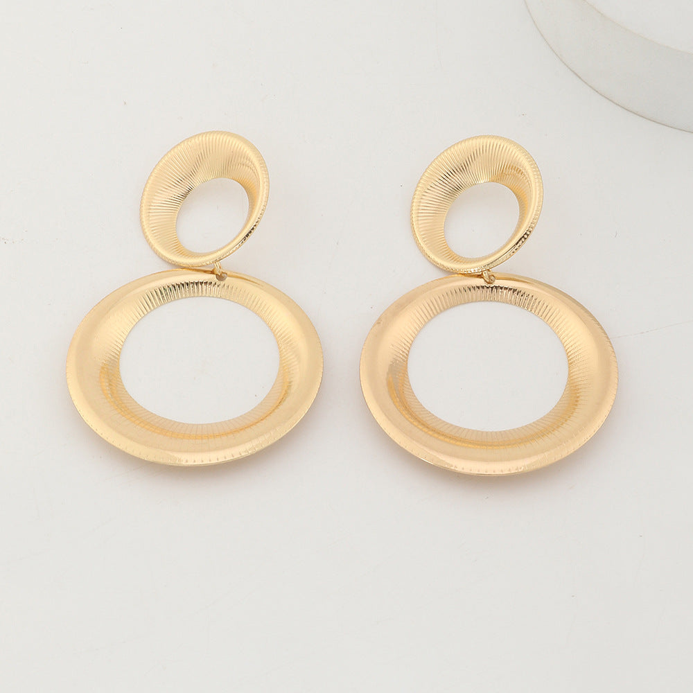Wholesale Alloy Electroplated Drop-shaped Gourd Earrings